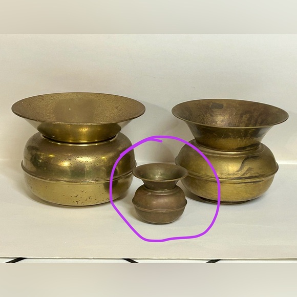 Vintage Mini Miniature Brass Spittoon Antique Collection - Picture 6 of 6